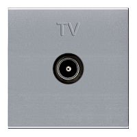 Розетка TV Оконечная без рамки ABB Niessen Zenit 1-м. 2 мод. N2250.7 PL серебро картинка